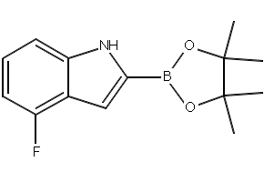 4-FLUORO-2-(4,4,5,5-TETRAMETHYL-1,3,2-DIOXABOROLAN-2-YL)-1H-INDOLE structure, CAS 1256359-96-2