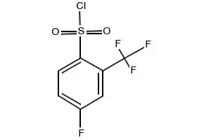 4-FLUORO-2-(TRIFLUOROMETHYL)BENZENE-1-SULFONYL CHLORIDE structure, CAS 176225-09-5
