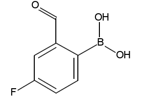4-FLUORO-2-FORMYLPHENYLBORONIC ACID structure, CAS 825644-26-6