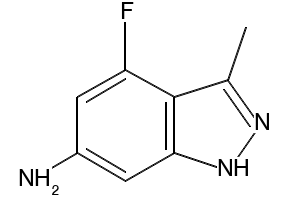 4-FLUORO-3-METHYL-1H-INDAZOL-6-AMINE structure, CAS 1363382-44-8