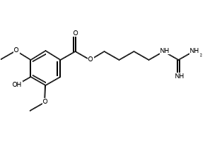 4-GUANIDINOBUTYL 4-HYDROXY-3,5-DIMETHOXYBENZOATE XHYDROCHLORIDE structure, CAS 20027-21-8