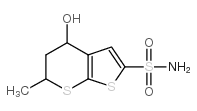 4-HYDROXY-6-METHYL-5,6-DIHYDRO-4H-THIENO[2,3-B]THIOPYRAN-2-SULFONAMIDE structure, CAS 120298-37-5
