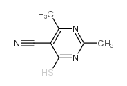 4-MERCAPTO-2,6-DIMETHYLPYRIMIDINE-5-CARBONITRILE structure, CAS 13996-06-0