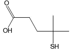 4-MERCAPTO-4-METHYLPENTANOIC ACID structure, CAS 140231-31-8