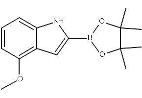 4-METHOXY-2-(4,4,5,5-TETRAMETHYL-1,3,2-DIOXABOROLAN-2-YL)-1H-INDOLE structure, CAS 1072811-21-2