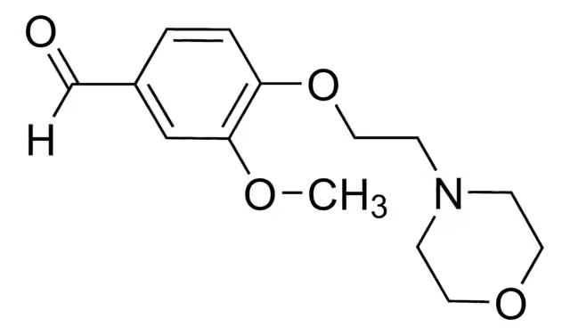 4-METHOXY-3-(2-MORPHOLINOETHOXY)BENZALDEHYDE structure, CAS 186191-09-3
