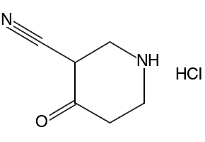 4-OXOPIPERIDINE-3-CARBONITRILE HYDROCHLORIDE structure, CAS 1373253-28-1