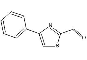 4-PHENYLTHIAZOLE-2-CARBALDEHYDE structure, CAS 75390-44-2