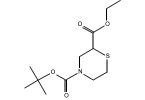 4-TERT-BUTYL 2-ETHYL THIOMORPHOLINE-2,4-DICARBOXYLATE structure, CAS 1346597-50-9