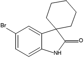 5'-BROMOSPIRO[[1,3]DIOXANE-2,3'-INDOLIN]-2'-ONE structure, CAS 332073-48-0