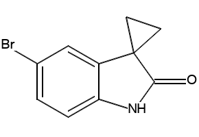 5'-BROMOSPIRO[CYCLOPROPANE-1,3'-INDOLIN]-2'-ONE structure, CAS 875071-97-9