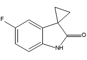 5'-FLUOROSPIRO[CYCLOPROPANE-1,3'-INDOLIN]-2'-ONE structure, CAS 769965-95-9