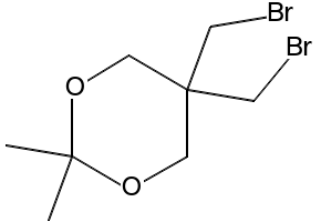 5,5-BIS(BROMOMETHYL)-2,2-DIMETHYL-1,3-DIOXANE structure, CAS 43153-20-4