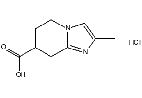 5,6,7,8-TETRAHYDROIMIDAZO[1,2-A]PYRIDINE-2-CARBOXYLIC ACID HYDROCHLORIDE structure, CAS 1038828-34-0
