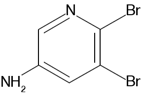 5,6-DIBROMOPYRIDIN-3-AMINE structure, CAS 53242-19-6