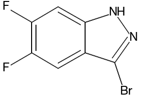 5,6-DIFLUORO-1H-INDAZOLE-3-CARBONITRILE structure, CAS 885278-36-4