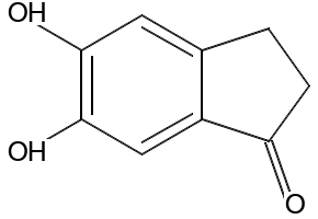 5,6-DIHYDROXY-2,3-DIHYDRO-1H-INDEN-1-ONE structure, CAS 124702-80-3