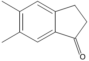 5,6-DIMETHYL-2,3-DIHYDRO-1H-INDEN-1-ONE structure, CAS 16440-97-4