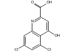 5,7-DICHLORO-4-HYDROXYQUINOLINE-2-CARBOXYLIC ACID structure, CAS 131123-76-7