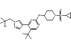 5-((4-(1-PHENYL-1H-PYRAZOL-4-YL)PYRIMIDIN-2-YL)AMINO)PENTAN-1-OL structure, CAS 1227706-51-5