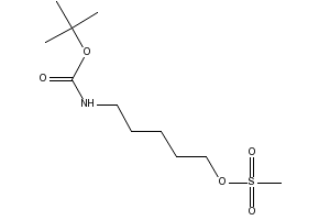 5-((TERT-BUTOXYCARBONYL)AMINO)PENTYL METHANESULFONATE structure, CAS 142342-55-0