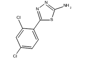 5-(2,4-DICHLOROPHENYL)-1,3,4-THIADIAZOL-2-AMINE structure, CAS 28004-63-9
