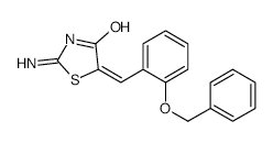5-(2-(BENZYLOXY)BENZYLIDENE)-2-IMINOTHIAZOLIDIN-4-ONE structure, CAS 344945-22-8