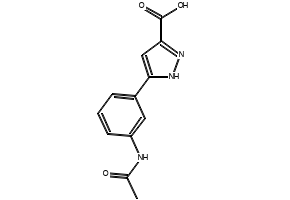 5-(3-ACETYLAMINOPHENYL)-1H-PYRAZOLE-3-CARBOXYLIC ACID structure, CAS 1240061-39-5