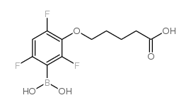 5-(3-BORONO-2,4,6-TRIFLUOROPHENOXY)PENTANOIC ACID structure, CAS 1072946-61-2