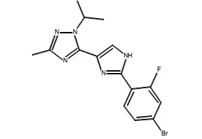 5-(3-CHLORO-4-FLUOROPHENYL)-3-METHYL-3-(PYRIMIDIN-5-YLMETHYL)-1-(1H-1,2,4-TRIAZOL-3-YL)INDOLIN-2-ONE structure, CAS 1141080-15-0