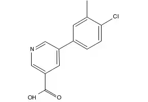 5-(3-FLUORO-4-METHYLPHENYL)NICOTINIC ACID structure, CAS 1261946-42-2