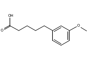 5-(3-METHOXYPHENYL)PENTANOIC ACID structure, CAS 6500-64-7