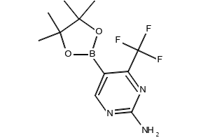 5-(4,4,5,5-TETRAMETHYL-1,3,2-DIOXABOROLAN-2-YL)-4-(TRIFLUOROMETHYL)PYRIMIDIN-2-AMINE structure, CAS 944401-58-5