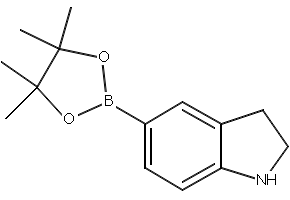 5-(4,4,5,5-TETRAMETHYL-1,3,2-DIOXABOROLAN-2-YL)INDOLINE structure, CAS 1062174-44-0