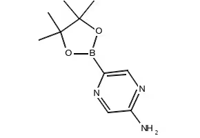 5-(4,4,5,5-TETRAMETHYL-1,3,2-DIOXABOROLAN-2-YL)PYRAZIN-2-AMINE structure, CAS 947249-41-4