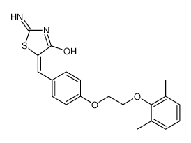 5-(4-(2-(2,6-DIMETHYLPHENOXY)ETHOXY)BENZYLIDENE)-2-IMINOTHIAZOLIDIN-4-ONE structure, CAS 426251-42-5