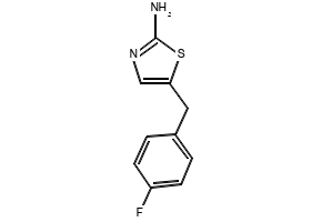 5-(4-FLUOROBENZYL)THIAZOL-2-AMINE structure, CAS 315241-39-5