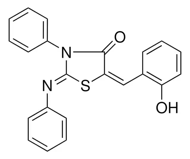 5-(4-HYDROXY-3-METHOXYBENZYLIDENE)-3-PHENYL-2-(PHENYLIMINO)THIAZOLIDIN-4-ONE structure, CAS 190516-04-2