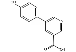 5-(4-HYDROXYPHENYL)NICOTINIC ACID structure, CAS 1181566-40-4