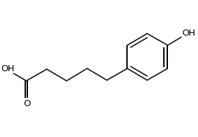 5-(4-HYDROXYPHENYL)PENTANOIC ACID structure, CAS 4654-08-4