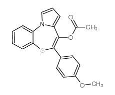 5-(4-METHOXYPHENYL)PYRROLO[2,1-D][1,5]BENZOTHIAZEPIN-4-OLACETATE structure, CAS 131403-76-4