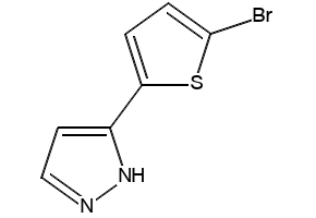 5-(5-BROMOTHIOPHEN-2-YL)-1H-PYRAZOLE structure, CAS 166196-67-4