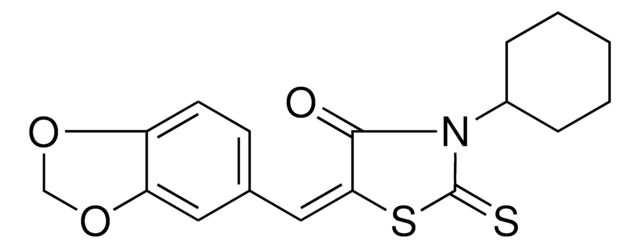 5-(BENZO[D][1,3]DIOXOL-5-YLMETHYLENE)-3-(4-FLUOROPHENYL)-2-IMINOTHIAZOLIDIN-4-ONE structure, CAS 361183-03-1
