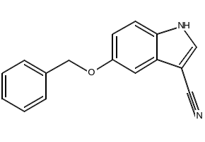 5-(BENZYLOXY)-1H-INDOLE-3-CARBONITRILE structure, CAS 194490-25-0