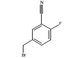 5-(BROMOMETHYL)-2-FLUOROBENZONITRILE structure, CAS 180302-35-6