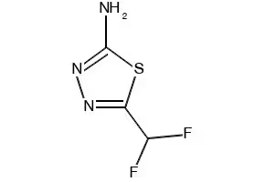 5-(DIFLUOROMETHYL)-1,3,4-THIADIAZOL-2-AMINE structure, CAS 25306-15-4