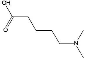5-(DIMETHYLAMINO)PENTANOIC ACID structure, CAS 89855-60-7