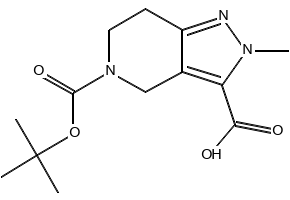 5-(TERT-BUTOXYCARBONYL)-2-METHYL-4,5,6,7-TETRAHYDRO-1H-PYRROLO[3,2-C]PYRIDINE-3-CARBOXYLIC ACID structure, CAS 1075257-98-5