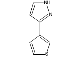 5-(THIOPHEN-3-YL)-1H-PYRAZOLE structure, CAS 19933-25-6