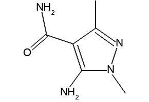 5-AMINO-1,3-DIMETHYL-1H-PYRAZOLE-4-CARBOXAMIDE structure, CAS 101080-17-5